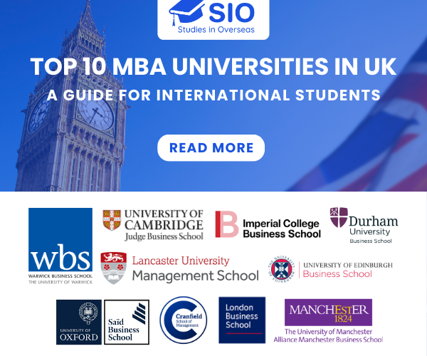 Top 10 MBA Universities in UK