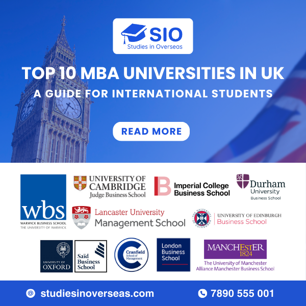Top 10 MBA Universities in UK